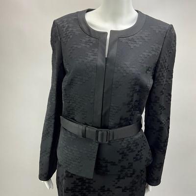 Lot 631. Tahari Black Ribbon Woven Suit Set