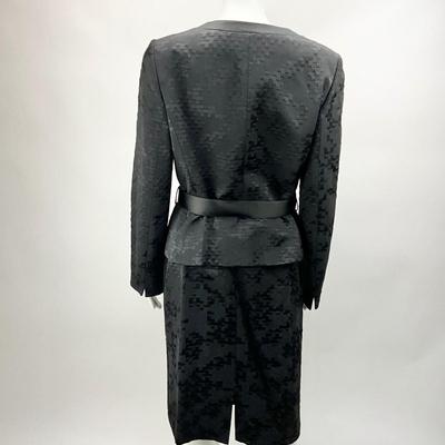 Lot 631. Tahari Black Ribbon Woven Suit Set