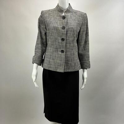 Lot 633 Donna Degnan Black Skirt & Tahari Brown/Tan/White Blazer