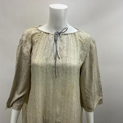 622 Silk Nightgown Chevron Print