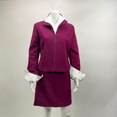 624 Henri Bendel Plum Suit Size 14
