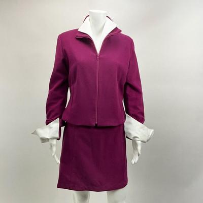 624 Henri Bendel Plum Suit Size 14