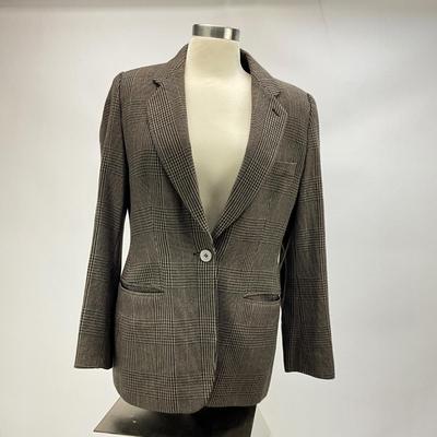 Lot 638 Giorgio Armani Cashmere Brown Tweed Jacket Size 46