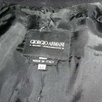 Lot 640 Giorgio Armani High Collar Black Blazer/Jacket  â€œ Classic Style â€œ Size 44