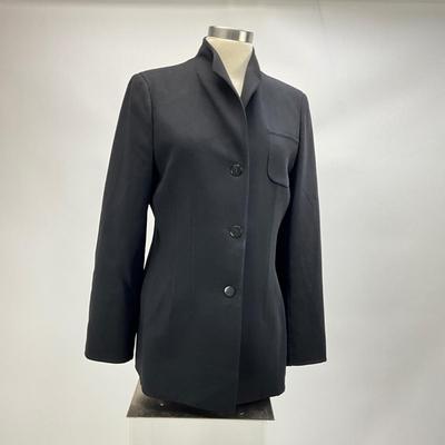 Lot 640 Giorgio Armani High Collar Black Blazer/Jacket  â€œ Classic Style â€œ Size 44
