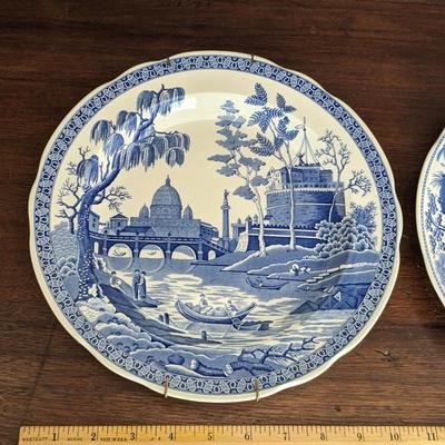 2 Lovely Spode Blue Room Collection Plates