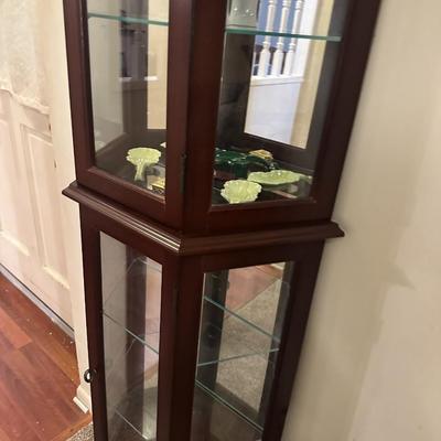 3 sided Small Curio Cabinet