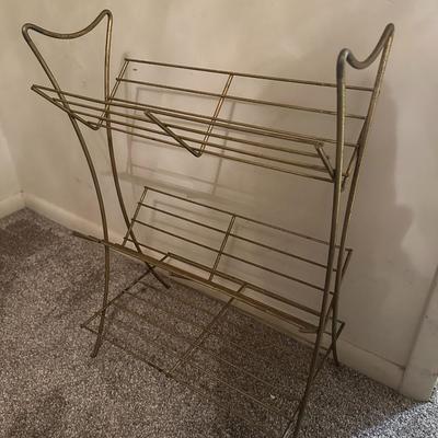 Vintage Mid Century wire book rack