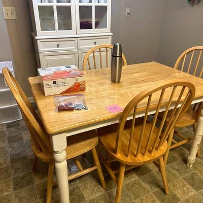 Small Pine 4 Chair Breakfast Table