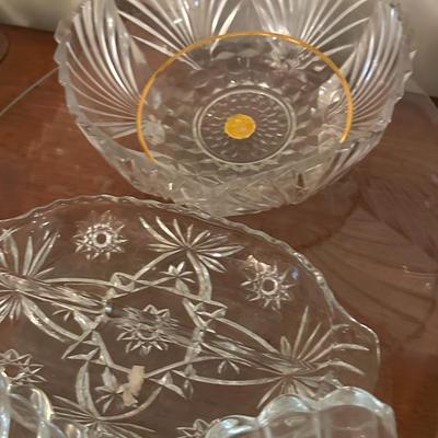 Misc Glass lot of bowls and trays