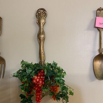 Wall Decor of Pot Metal Spoon Fork and Ladle