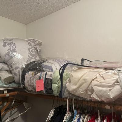 Master Closet Linens and Comforters