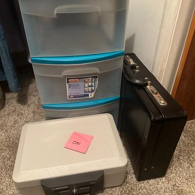Safe, Briefcase, and Storage drawers