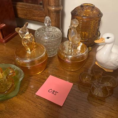 Glass Trinket boxes and Dishes