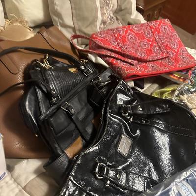Bed lot of Purses and other items