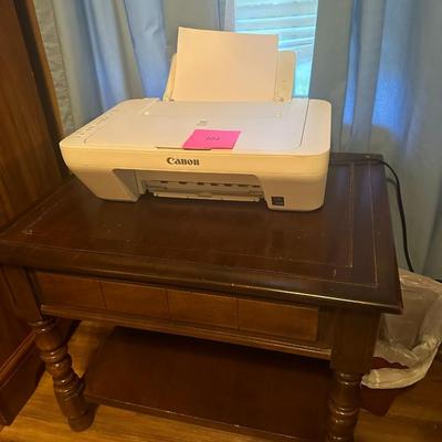 Small side table and canon Printer lot