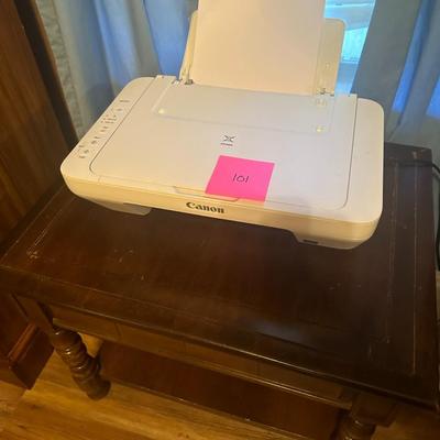 Small side table and canon Printer lot