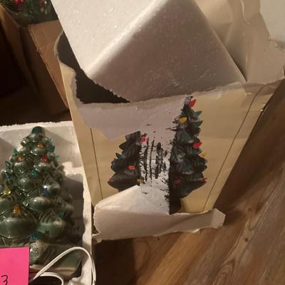Ceramic Christmas tree and other Christmas decor