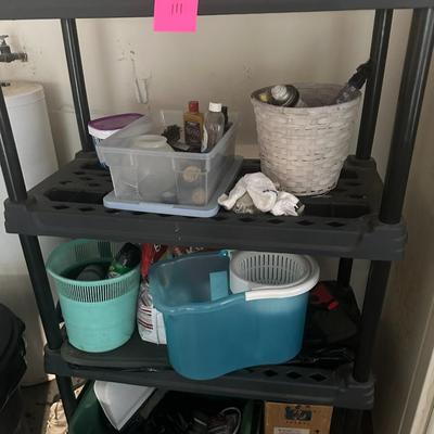 Plastic Shelf and all items