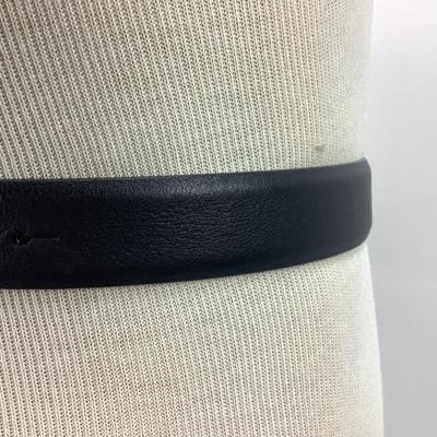 654 St. John Black Leather Belt