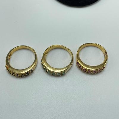 Ruby, Emerald, Sapphire Rings & 925 Necklaces (B4-SS)