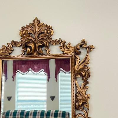 Gold Antiqued Framed Decorative Mirror