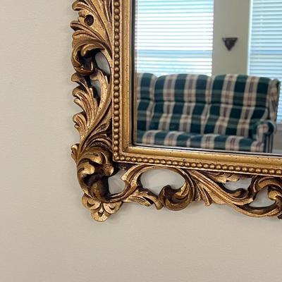 Gold Antiqued Framed Decorative Mirror