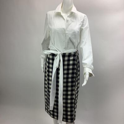 658 J.Peterman Co. Blouse Breeches Buffalo Plaid Skirt