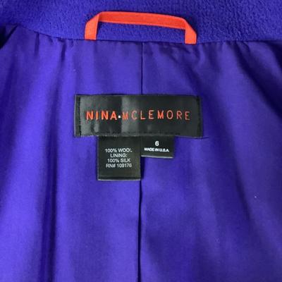 659 NINA MCLEMORE Wool Blazer Bright Blue