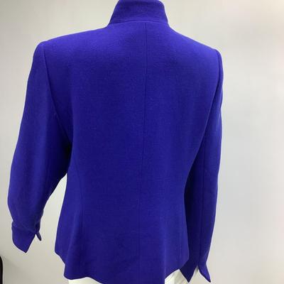 659 NINA MCLEMORE Wool Blazer Bright Blue
