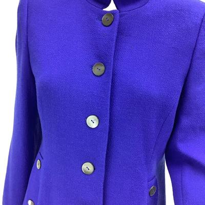 659 NINA MCLEMORE Wool Blazer Bright Blue