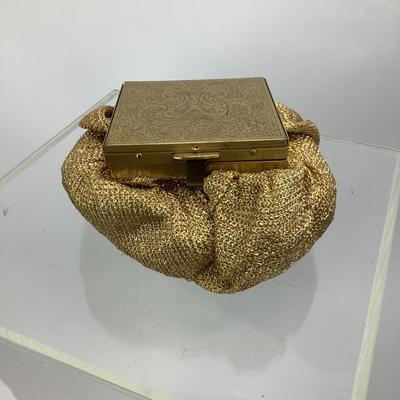 Lot 650. Antique Edward Bags, Golden Knit/Lined, with compact & mirror