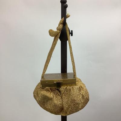 Lot 650. Antique Edward Bags, Golden Knit/Lined, with compact & mirror