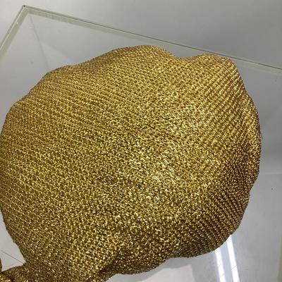 Lot 650. Antique Edward Bags, Golden Knit/Lined, with compact & mirror