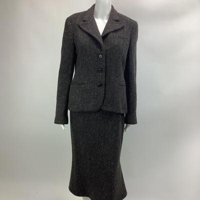 660 Ralph Lauren Brown Jacket & Skirt Suit