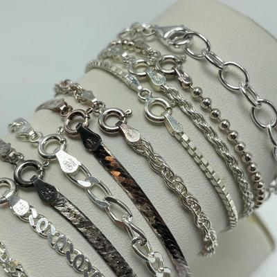 Traditional Sterling Bracelets & Chains (B4-SS)