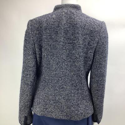 Lot 664. Banana Republic Navy /White Jacket/Blazer & Leather Gloves