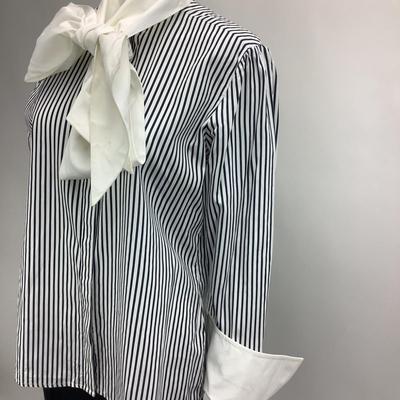 Lot 670 Ralph Lauren Black Label Black/White Blouse Size 12