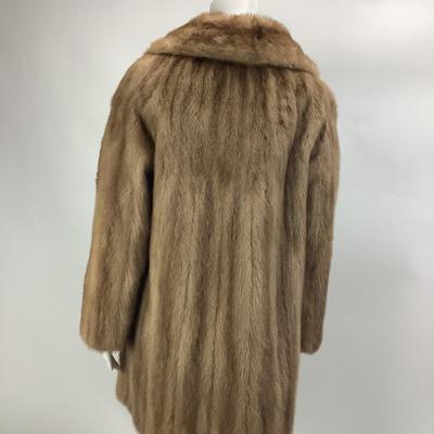 679 Vintage Mid Length Brown Mink Coat