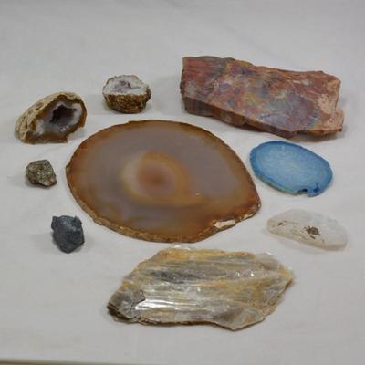Collection of Geodes, Hematite, Mica, Jasper + More