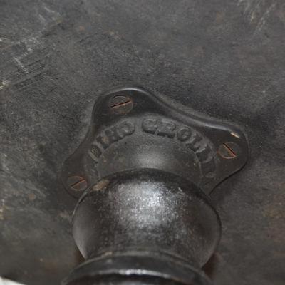 Antique/Vintage Adjustable Wood & Wrought-Iron Piano Stool