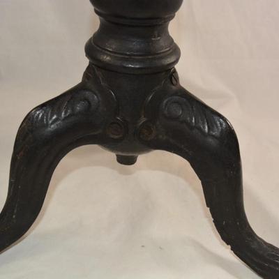Antique/Vintage Adjustable Wood & Wrought-Iron Piano Stool