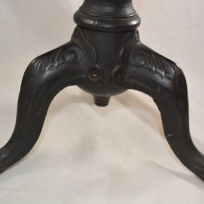 Antique/Vintage Adjustable Wood & Wrought-Iron Piano Stool