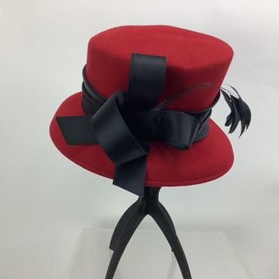 692 Baxter & Wells Red Wool Hat
