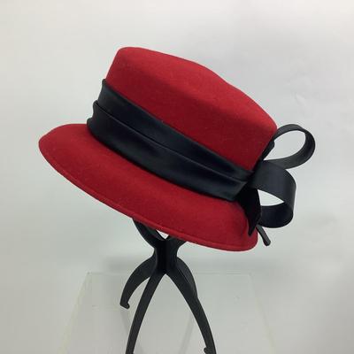 692 Baxter & Wells Red Wool Hat