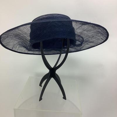694 Blue Derby Style Hat