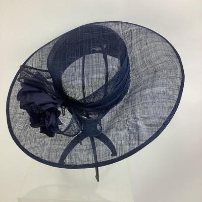 694 Blue Derby Style Hat
