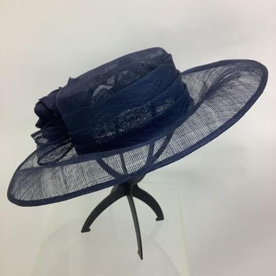 694 Blue Derby Style Hat