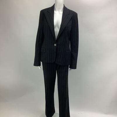 Lot 706 Ralph Lauren Black Label, Black/Charcoal Grey Pinstriped Suit