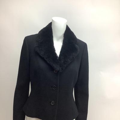Lot 707 Ralph Lauren Collection Jacket with Fur Collar Size 10